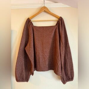 Madewell Jaquard Puff Sleeve Top